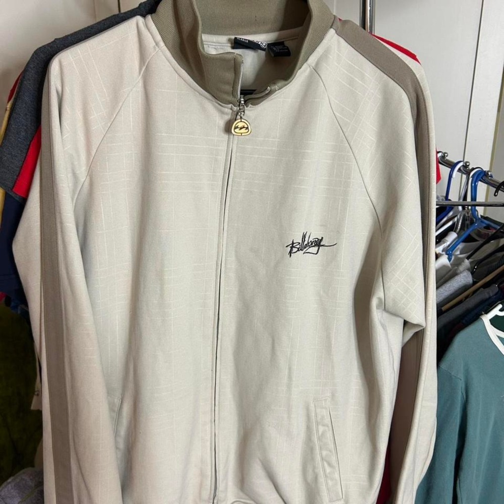 Billabong Track Jacket Cream Colored Good Condition
